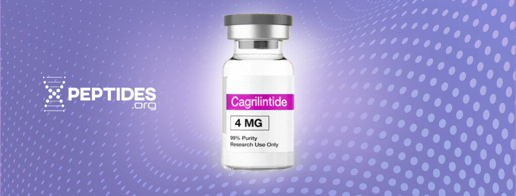 A vial of Cagrilintide for a blog describing Side Effects, Complications, and Risk Profile